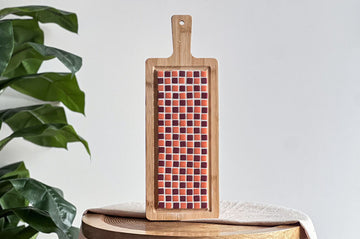 Diy pakket vierkante mozaiek borrleplank perzik met oud roze