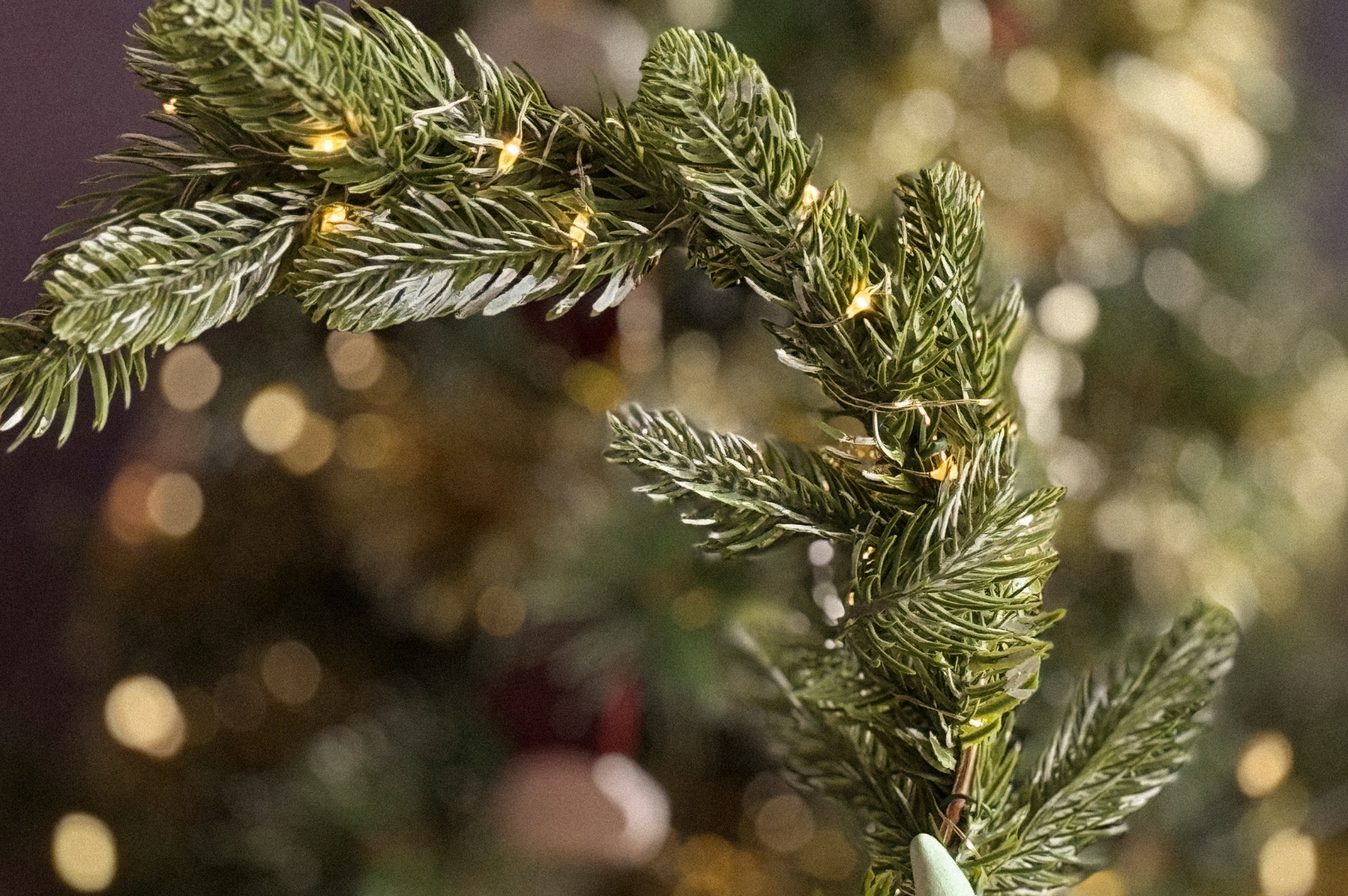 Kerstring maken met lampjes