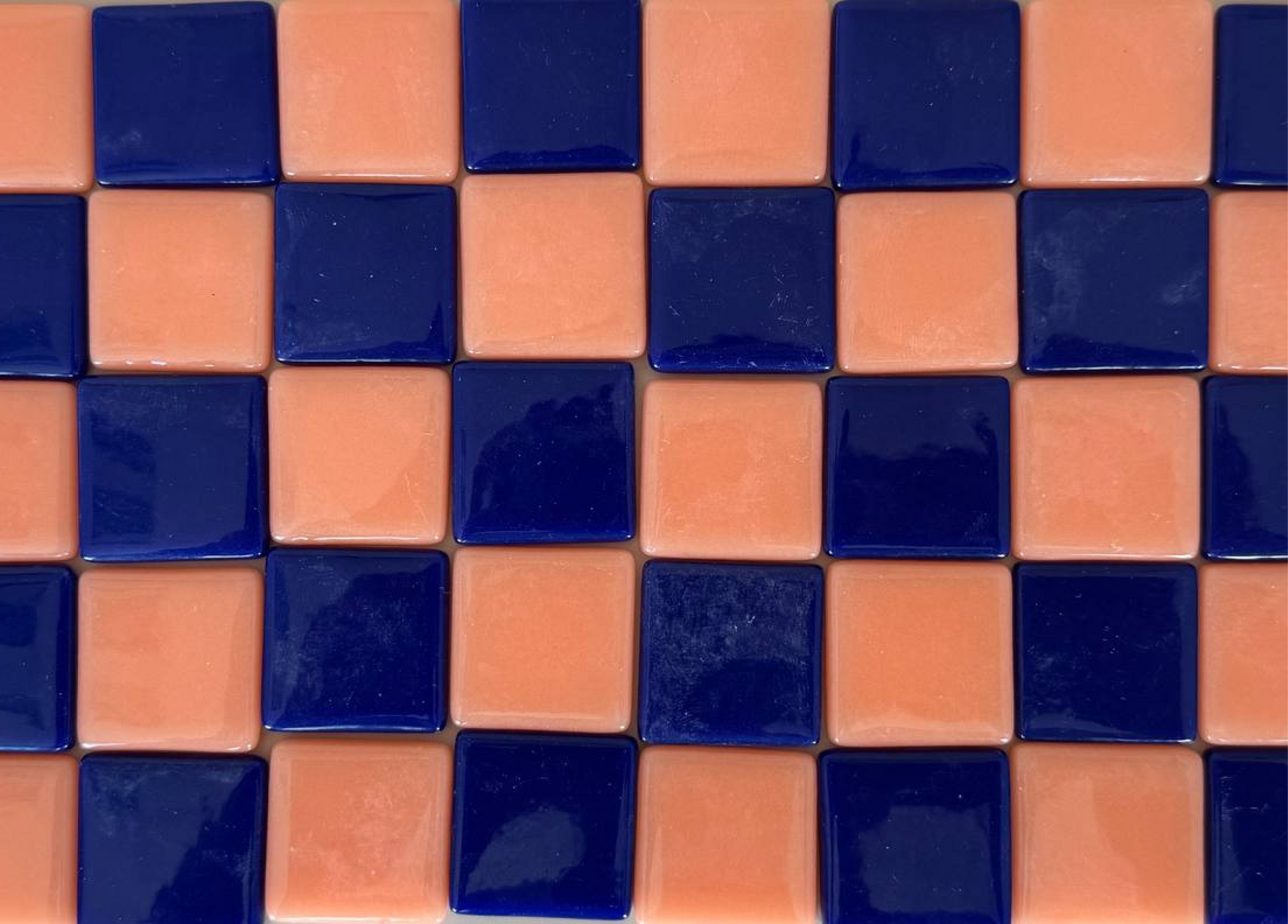 Kleurenmix donker blauw peach