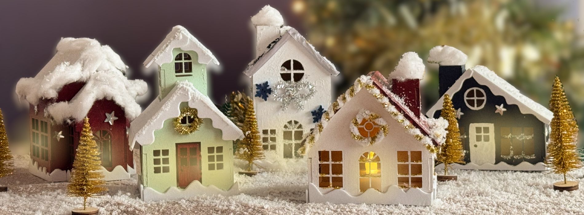 Maak je eigen kerstdorp met de DIY pakketten kersthuisjes