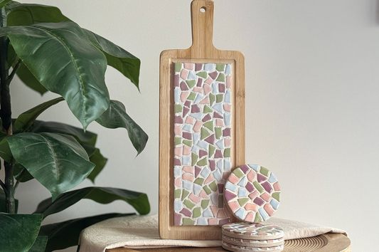 Combo craft kit Mosaic Serving Board & Coasters