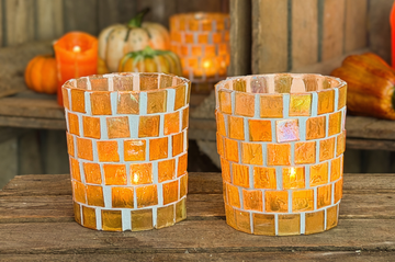 DIY Pakket Waxinelichthouders met Glasmozaiek