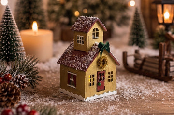 DIY Wooden Christmas House Craft Kit Model 2