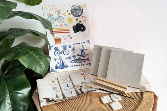 DIY Pakket Keramische Tegel - Ontwerp Jouw Eigen Tegel - 3 stuks