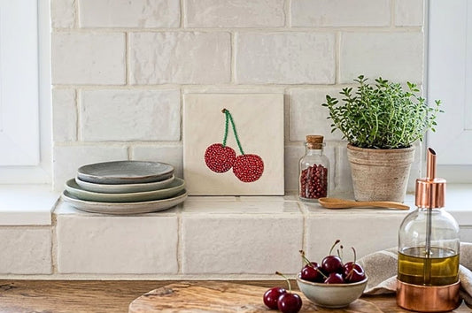 DIY Bedazzling Kit – Cherry – Ceramic Tile