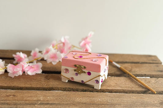 Foto Sieradenkistje Roze/Wit