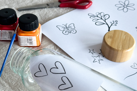 DIY Pakket Glazen Waterfles - 1 stuk