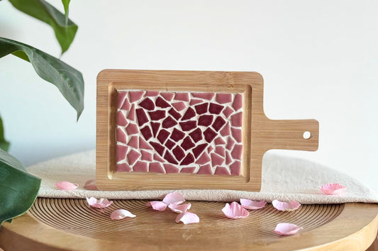 Bundel - DIY Pakket Mozaïek Borrelplank met Hartje + Macramé Sleutelhangers (2 stuks)