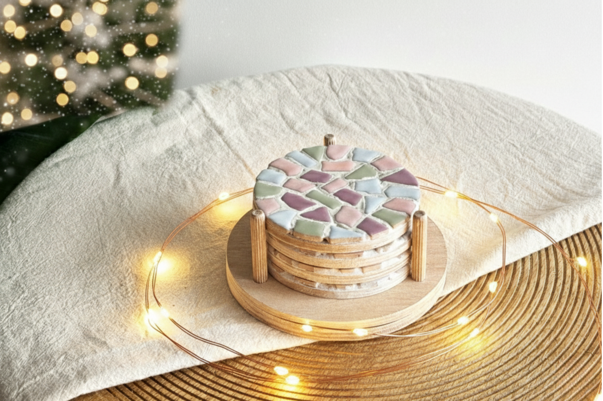 DIY Pakket Mozaïek Onderzetters (inclusief houder)