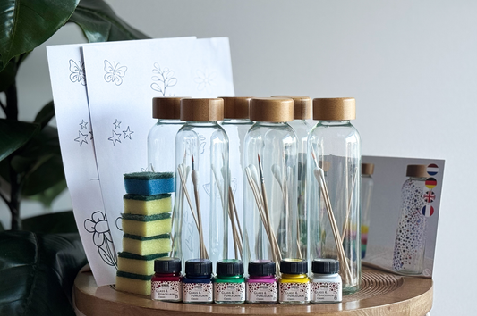 DIY Pakket Glazen Waterfles - 6 stuks (30% korting)